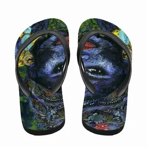 Men Blue Flame Flip Flop Slippers