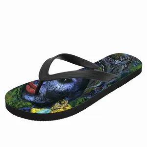 Men Blue Flame Flip Flop Slippers