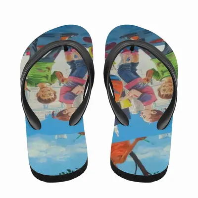 Men Painting The Dream World Flip Flop Slippers