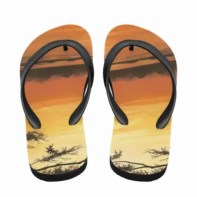 Men Setting Sun Of Tranquility Flip Flop Slippers