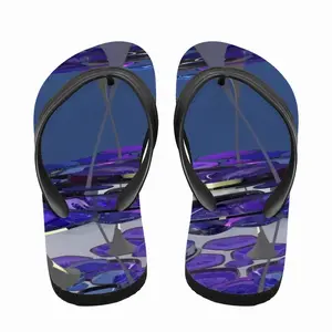 Men A Cool Vista Of Blue And Purple (2014) Flip Flop Slippers