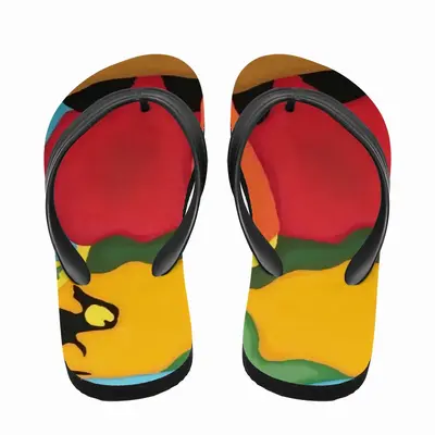 Men Floral Punch Flip Flop Slippers