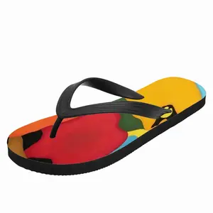 Men Floral Punch Flip Flop Slippers