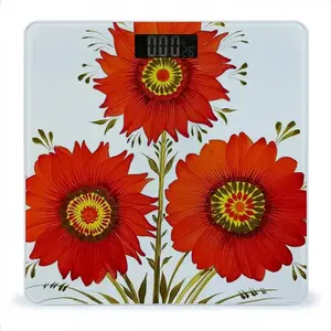 Three Red Flowers Weight Scale