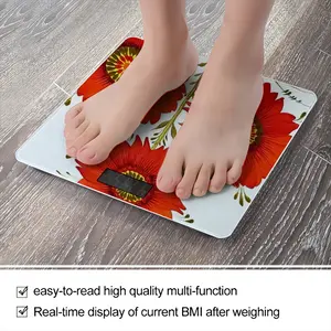 Three Red Flowers Weight Scale