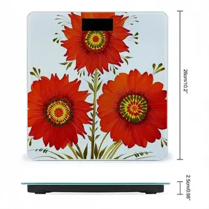 Three Red Flowers Weight Scale