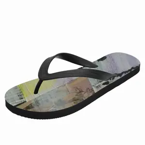 Men Memories In White 3 Flip Flop Slippers