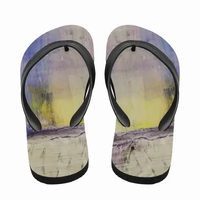 Men Memories In White Flip Flop Slippers