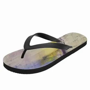 Men Memories In White Flip Flop Slippers