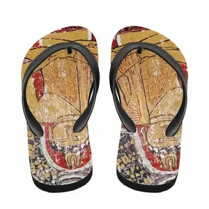 Men Murals Of Buddha Flip Flop Slippers