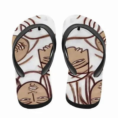 Men Solemn Faces Flip Flop Slippers