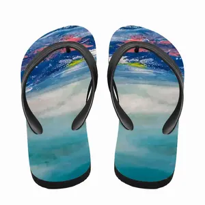 Men Dancing Waves Flip Flop Slippers