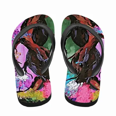 Men Colorful Family Tree Flip Flop Slippers