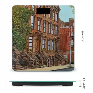 Brownstone Buildings New York City Weight Scale