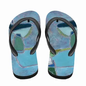 Men Blue And Turquoise Flip Flop Slippers