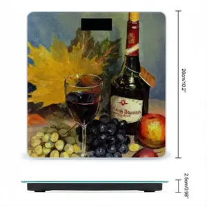 Bright Still Life With Wine Weight Scale