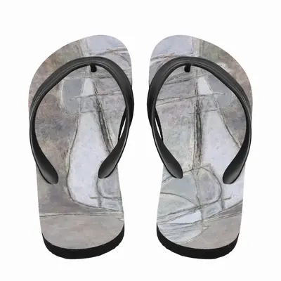 Men White Shape Flip Flop Slippers