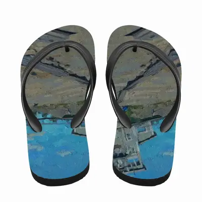 Men Old River Station In Syktyvkar Flip Flop Slippers