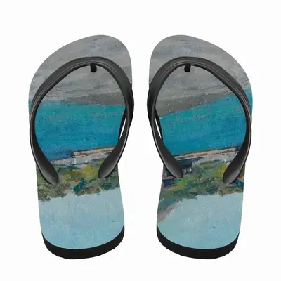 Men The Beach In Big Utrish Flip Flop Slippers