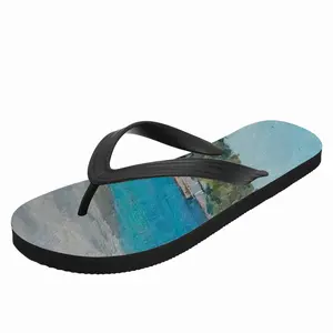 Men The Beach In Big Utrish Flip Flop Slippers