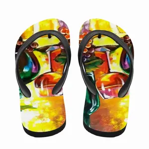 Men Wine And Grapes Flip Flop Slippers