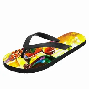 Men Wine And Grapes Flip Flop Slippers