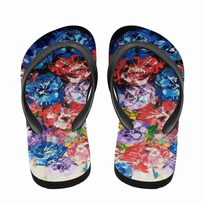 Men Flower Bouquet Flip Flop Slippers