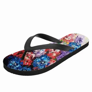 Men Flower Bouquet Flip Flop Slippers