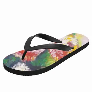 Men Beautiful Flowers Flip Flop Slippers