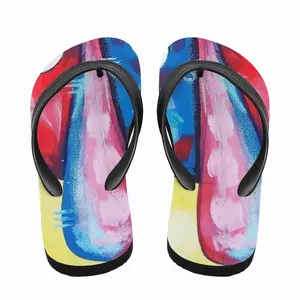 Men African Mask Family Flip Flop Slippers