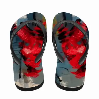 Men Royal Ladies In Red Flip Flop Slippers