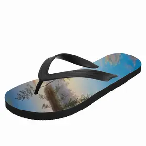 Men Sunset On The Lake Flip Flop Slippers