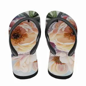 Men Beauty Of Peonies Flip Flop Slippers