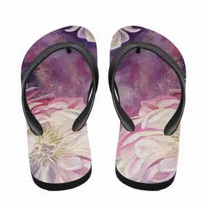 Men Flowers Glowing Flip Flop Slippers