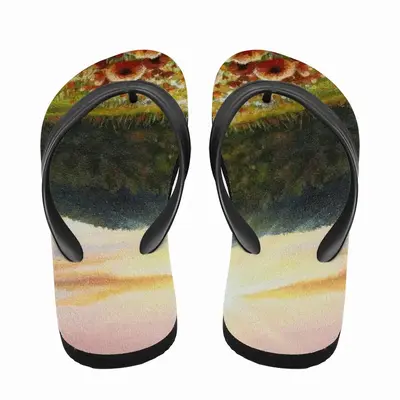 Men Field Of Poppies Flip Flop Slippers