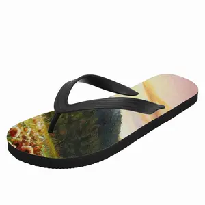 Men Field Of Poppies Flip Flop Slippers