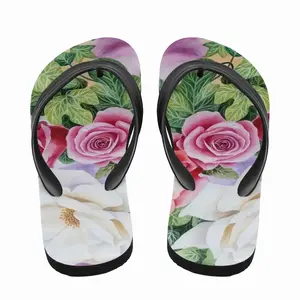 Men Roses In The Garden Flip Flop Slippers