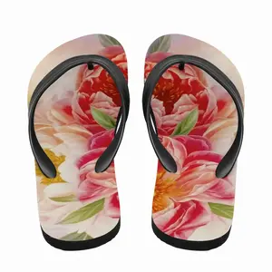 Men Peonies Mood Flip Flop Slippers