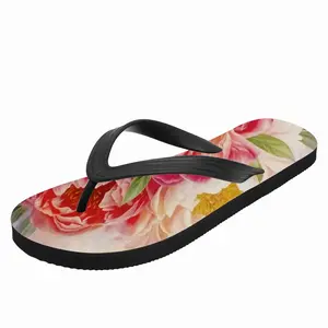 Men Peonies Mood Flip Flop Slippers