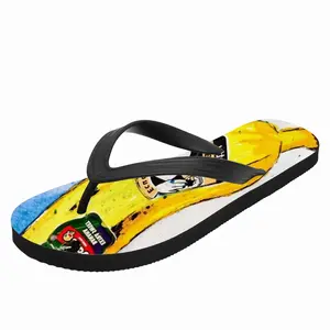 Men Banana Style - Pop Art Fruit Yellow Flip Flop Slippers