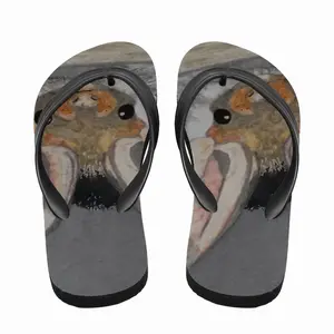 Men Batman - Watercolor Gray Mouse Animals Poster Flip Flop Slippers