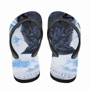 Men Wolf - Animals Wild Collage Design Decor Ideas Interior Flip Flop Slippers