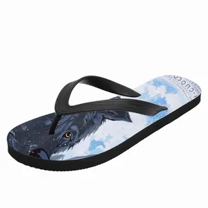 Men Wolf - Animals Wild Collage Design Decor Ideas Interior Flip Flop Slippers