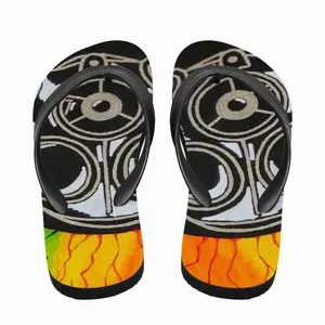 Men Earth Pandemic Interior Decor Street Art Flip Flop Slippers