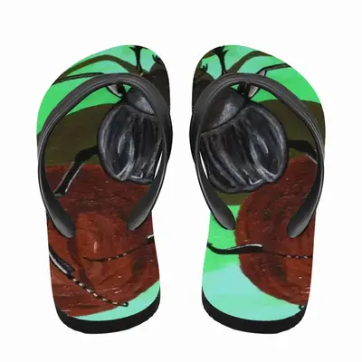 Men Dung-Beetle Insects Animals Bug Flip Flop Slippers