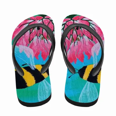 Men Flights Of The Bumblebee Animals Insects Clever Botanical Garden Flora Flip Flop Slippers