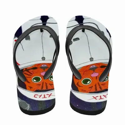 Men Cat X Cat Space X Galaxy Astronaut Astronomy Animals Flip Flop Slippers