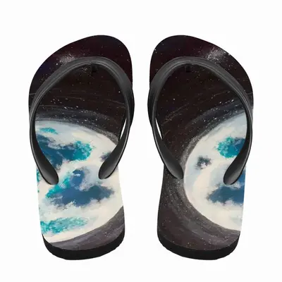 Men Blue Moon Street Art Sky Interior Design Ideas Decor Flip Flop Slippers