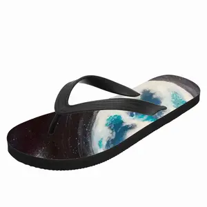 Men Blue Moon Street Art Sky Interior Design Ideas Decor Flip Flop Slippers