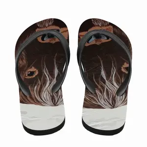 Men Bull - Red Bull Taurus Animals Buffalo Wild Flip Flop Slippers